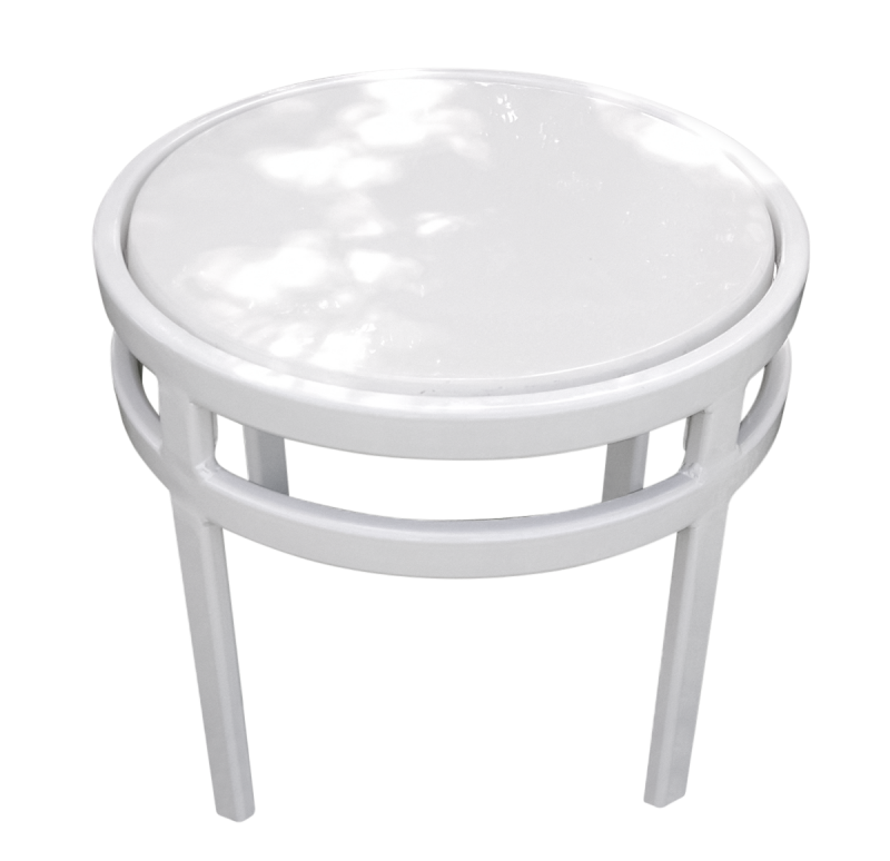 Regal Fiberglass Top Round Side Table 1